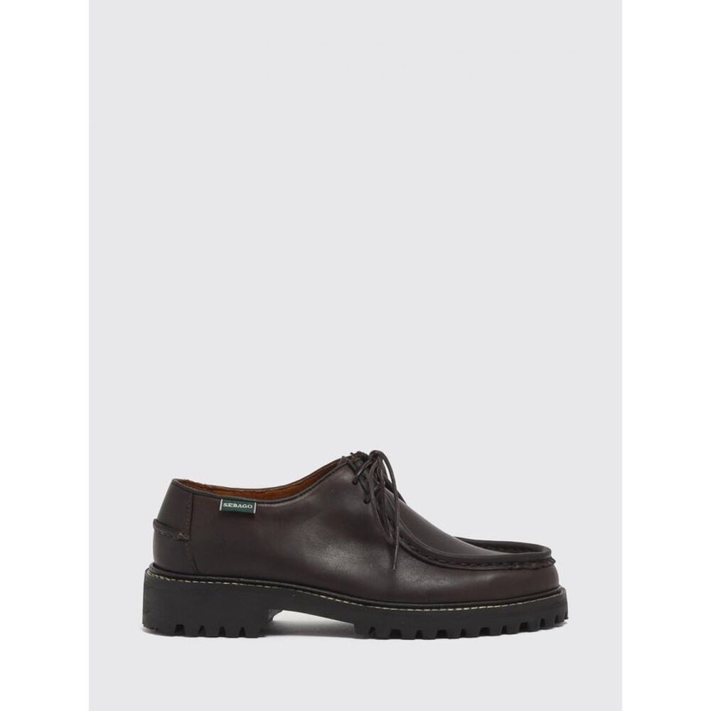 Sebago Men Sebago Opal Derby Shoes In Smooth Leather With A Lug Rubber Sole